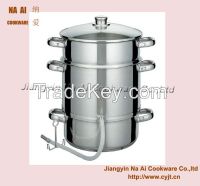 4pcs set 25.5cm Stainless steel juice pot juice extractor