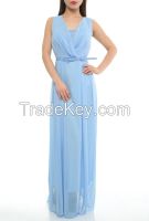 maxi long chiffon cocktail and evening  dresses with belts in Turkey