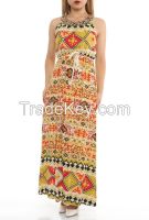 women casual maxi dresses with tribal prints in Istanbul Turkey