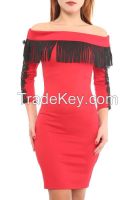 wholesale mini women evening dresses with 3/4 sleeve