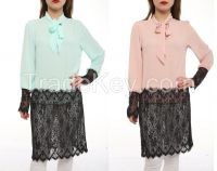 women long sleeve tunics blouses and shirts made in Turkey