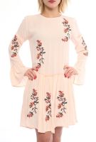 New Season 2017 Spring Summer Long Sleeve Women Dresses With Embroidery