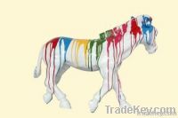 Horse sculpture resin, resin carving horse for room decoration