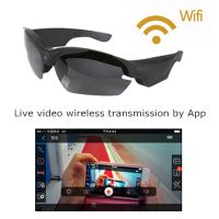 WIFI 1080P HD Camera  Sunglasses , Real time video transfer to Samrt phone