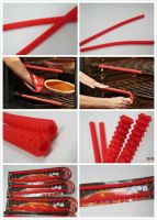 Silicone Oven Rack Edge Clip Guard Heat Resistant Red Set Of 2 Helps Avoid Burns