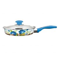 kitchen products fry pan pot with flower label color optional