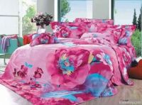 4pcs comfortable 100% polyester 3d bed sheet