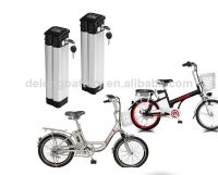 China manufacturer 36V 10A electric bicycle li ion battery with silver fish case