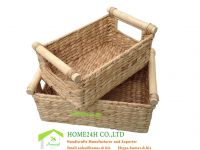 storage basket natural water hyacinth material eco-friendly