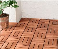 Deck tiles, garden solid teak wood flooring with plastic base - Wood Floring