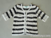 Ladies' feather yarn knitted sweater
