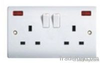 double 13A socket with neon