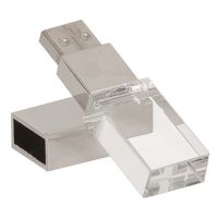 Hottest Acrylic & Metal Material USB Flash Pen Drive With 3D Logo Free Layout