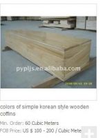 colors of simple korean style wooden coffins