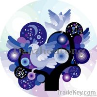 ceramic pigeon painting