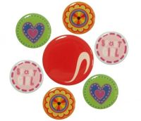 Circle Round Epoxy Stickers