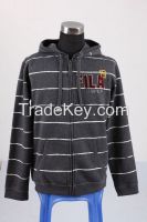 Mens 80%cotton 20%polyester knit fleece hoodie