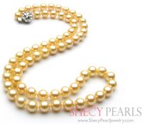 Golden Akoya Pearl Necklace