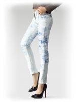 Ladies 98% cotton 2% elastane slim leg denim jeans with multi back pockets