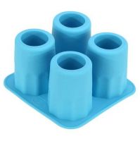 Silicone Cool 4 Cavity Cup Round Ice Cube Tray Shot Glass Maker Diy Mold