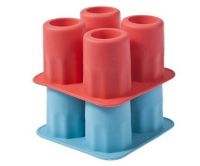 Silicone Cool 4 Cavity Cup Round Ice Cube Tray Shot Glass Maker DIY Mold