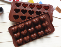 Silicone 15 Cup Heart Shape Chocolate Cake Jelly Candy Mold Mould