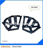 SD-0401 three-layer metal brackets for shoe cabinet turning