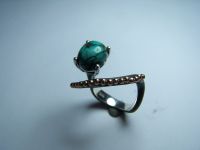 handmade oxidized sterling silver ring