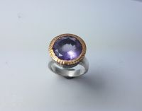 handmade amethyst gem stone  ring