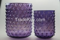 hobnail vase,Colored glass vases SCP001-002purple