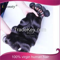 Grade 6A double wefts full cuticle and tangle free 100% unprocessed raw brazilian virgin hair