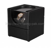 WWS-205BL Lacquered homemade wooden single rotor automatic watch winder box