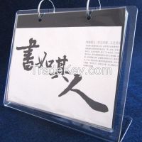 High Quality 6 Inches Acrylic Calendar With Detachable Pictures Or Papers For Wholesale