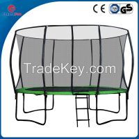 CreateFun round outdoor fiberglass rod trampolin for with safety net