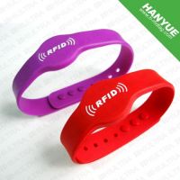 passive waterproof rfid silicone bracelets 13.56mhz