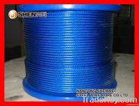 Electric galvanized steel wire rope with PVC(PE) coating