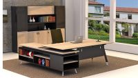 Modern Melamine Office Table with Metal Frame home office furniture