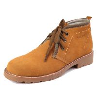 low cost high neck long leather shoes for men