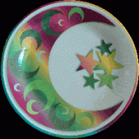Dessert Plate Rainbow Crescent
