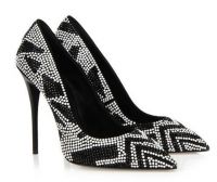 Gorgeous black crystal party shoes.evening dress shoes