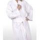 Bath Robe Waffle Weave White 100% Cotton