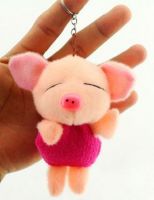 plush promotion pig keychain