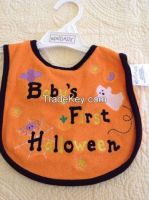 New arrival High Quality embroidery halloween baby bib