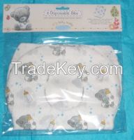 White bibs with cute tatty teddy designs Cheap disposable bib