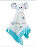 Soft life comfort hand knitted polyester teddy bear baby blanket