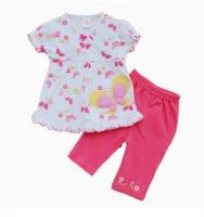 The new 2014 sets the original single foreign trade MQBABY baby girls cotton color suits summer children's wear two-piece outfit
