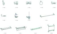 Bathroom accessory, towel bar, Towel ring, robe hook, paper holder, tubmbler holder, soap holder, soap basket, toilet brush, glass shelf