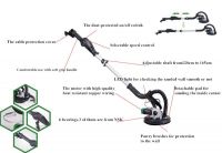 750W 225mm giraffe drywall sander  new with LED light, JHS-225B