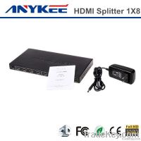 Factory supply 3D HD 1080P 1x8 1 in 8 out  HDMI splitter