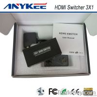 Factory price  IR control 3D HD 1080P 3 in 1 out 3x1 HDMI switcher